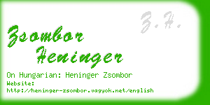 zsombor heninger business card